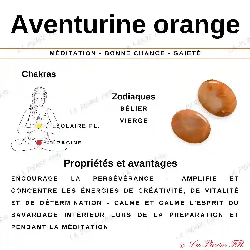 Pendentif Aventurine Orange Naturelle Forme Goutte pendentif pierre aventurine orange