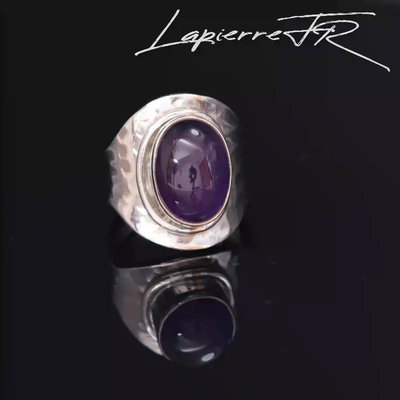 Bague Améthyste en argent rhodié - La Pierre FR