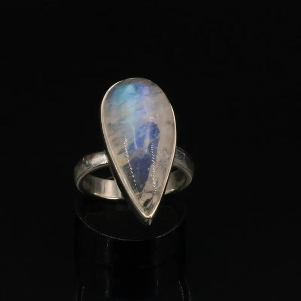 Bague Labradorite Blanche (Pierre de Lune) - La Pierre FR