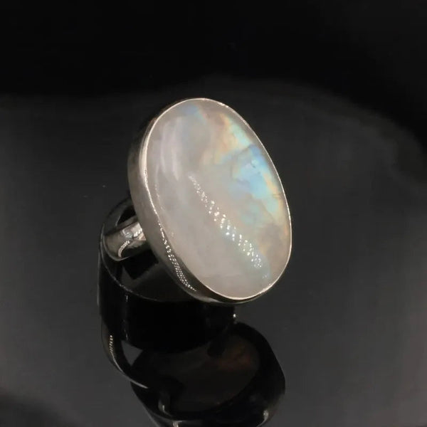 Bague Labradorite Blanche du Sri Lanka - La Pierre FR