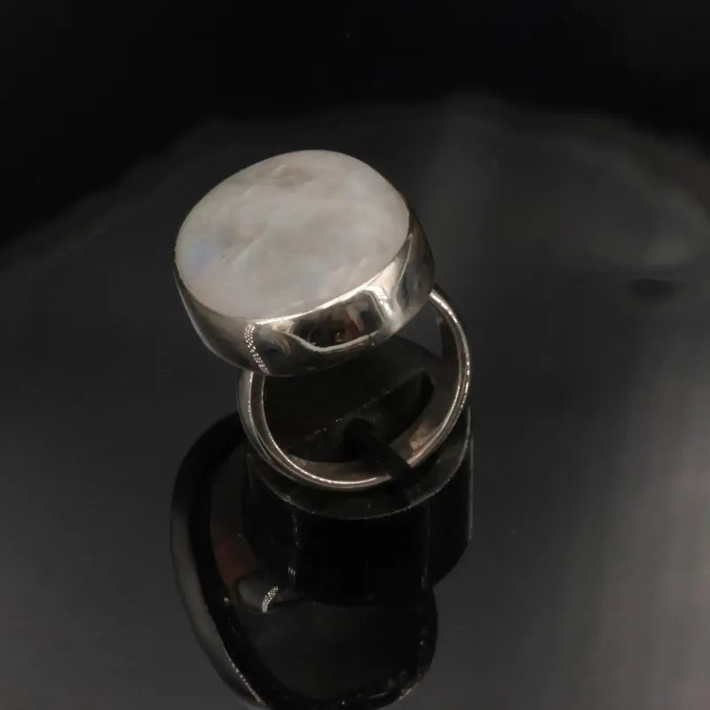 Bague Labradorite Blanche du Sri Lanka - La Pierre FR