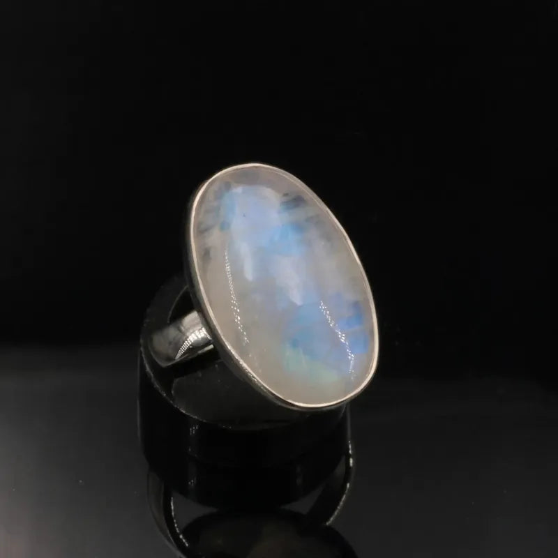 Bague Labradorite Blanche en argent 925 - La Pierre FR