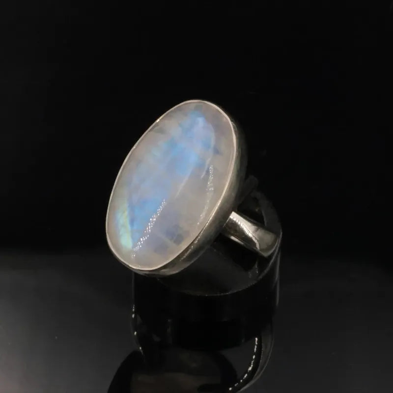 Bague Labradorite Blanche en argent 925 - La Pierre FR