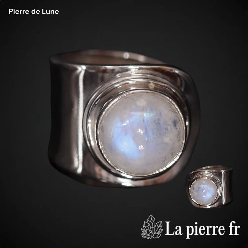 Bague Pierre de Lune « Mystique » - Argent 925 - La Pierre FR
