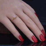 Bague Pierre de Soleil facettée réglable Or 18 carats - La Pierre FR