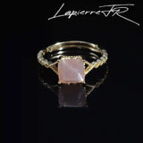 Bague Pierre de Soleil facettée réglable Or 18 carats - La Pierre FR