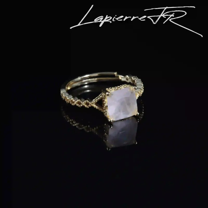 Bague Quartz Rose facetté Or 18 carats - La Pierre FR