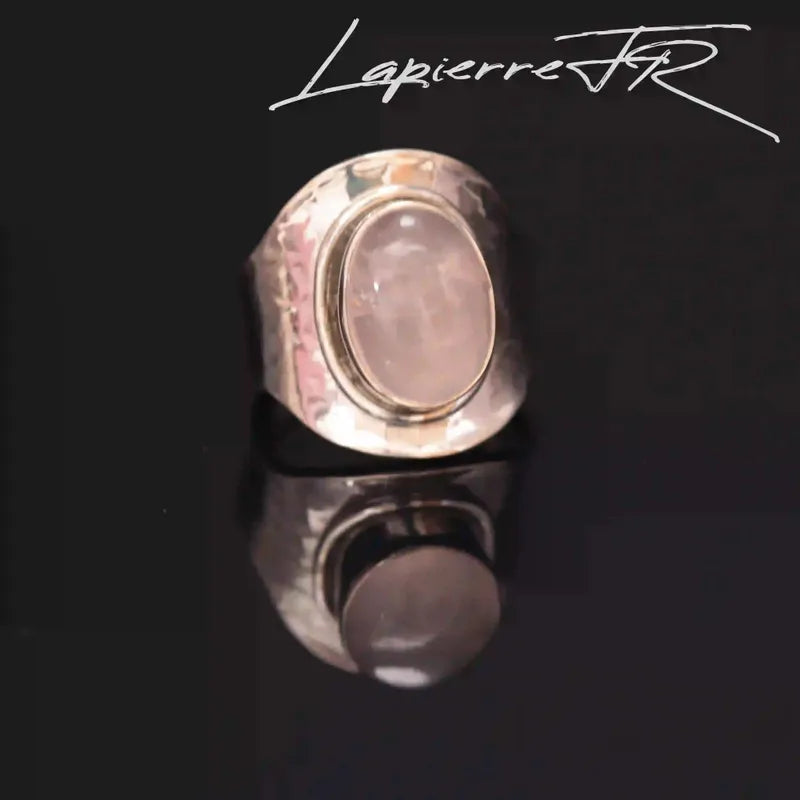 Bague Quartz Rose réglable en argent 925 - La Pierre FR