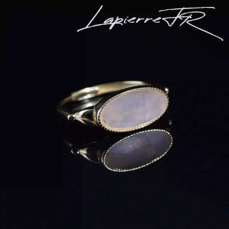 Bague Quartz rose ovale facettée Or 18 carats - La Pierre FR
