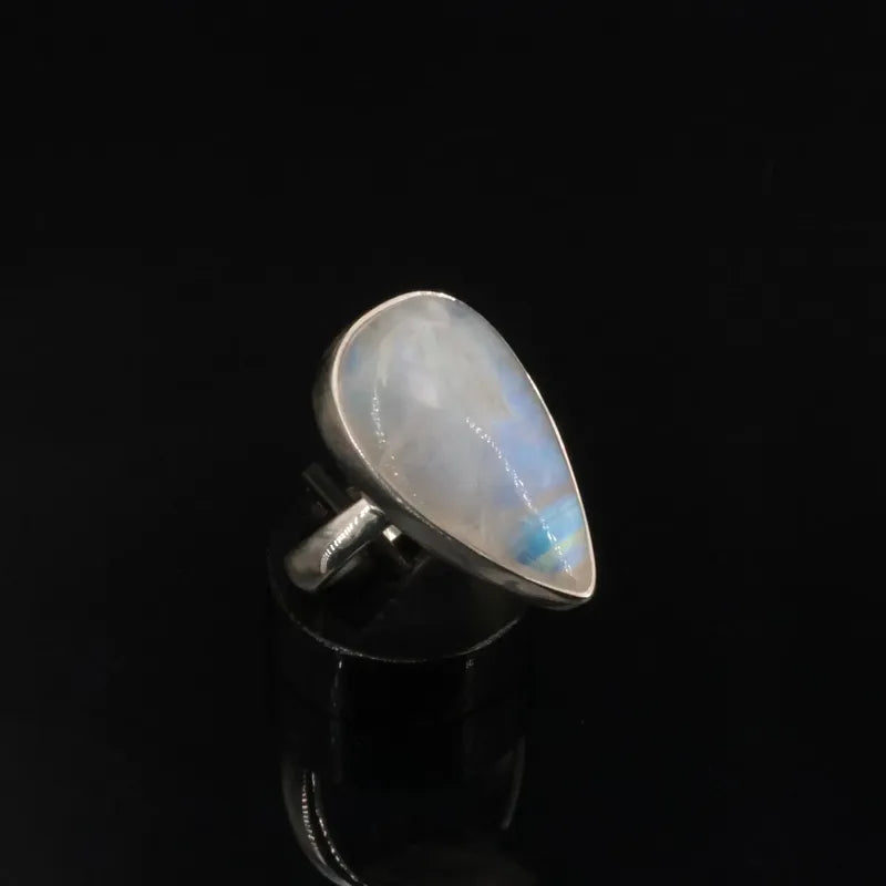 Bague en Labradorite Blanche (Pierre de lune) - La Pierre FR