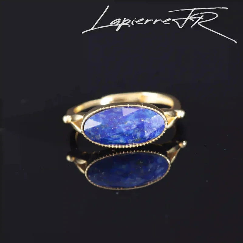 Bague en Lapis Lazuli plaqué Or 18 carats - La Pierre FR