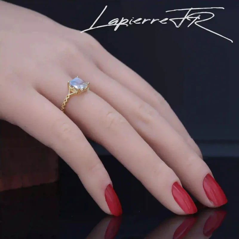 Bague labradorite facettée plaqué Or 18 carats - La Pierre FR