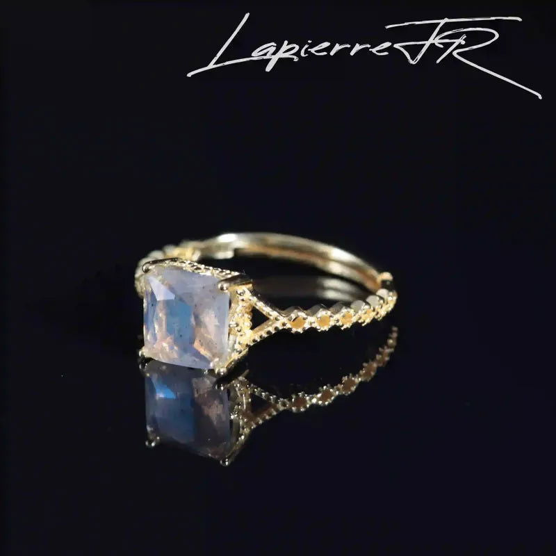 Bague labradorite facettée plaqué Or 18 carats - La Pierre FR