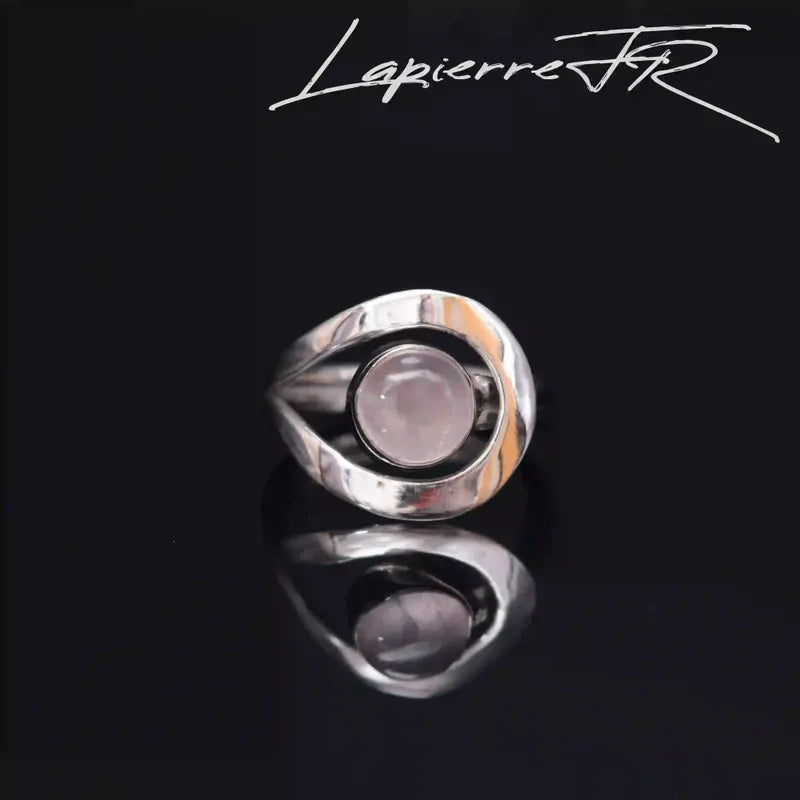Bague quartz rose en argent 925 - La Pierre FR