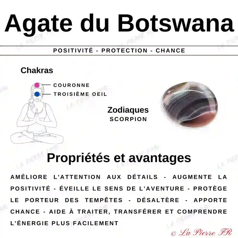 vertus du bracelet Agate du Botswana  - La Pierre FR
