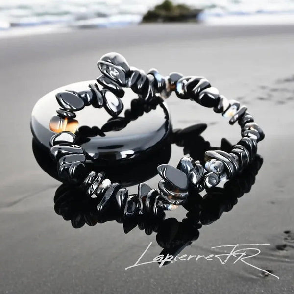 Bracelet en pierre Onyx noir - La Pierre FR