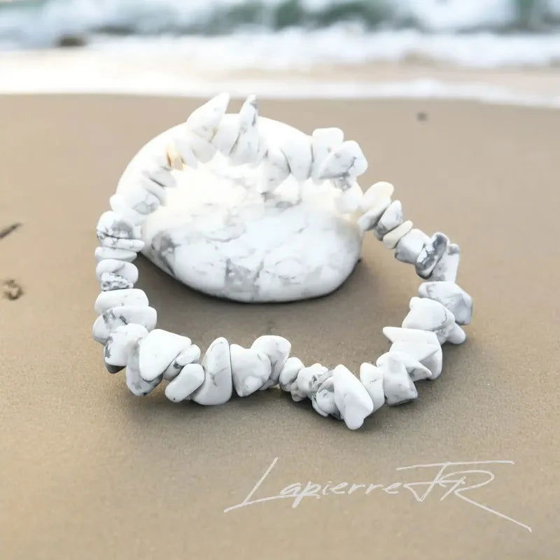 Bracelet pierre Howlite blanche