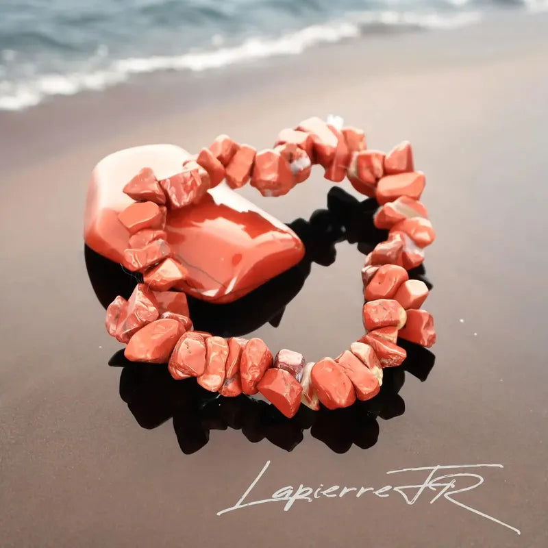 Bracelet pierre Jaspe rouge - La Pierre FR