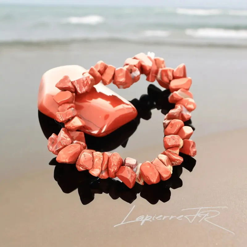Bracelet pierre Jaspe rouge - La Pierre FR