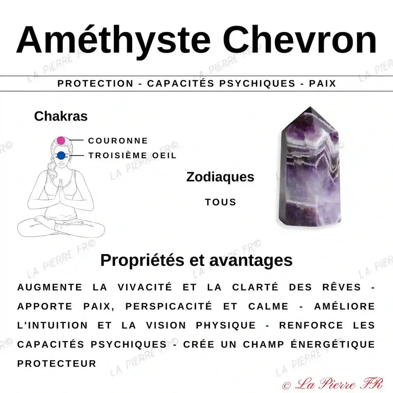 vertus du bracelet Améthyste chevron - La Pierre FR