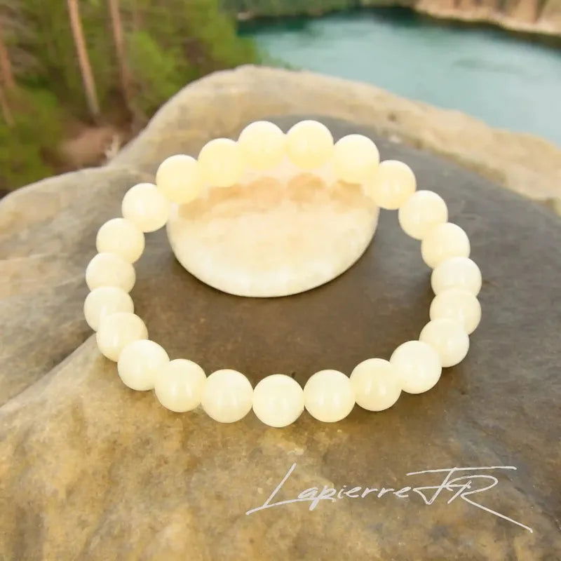 Bracelet lithothérapie en Calcite Orange-Miel pour stimuler la créativité et la joie