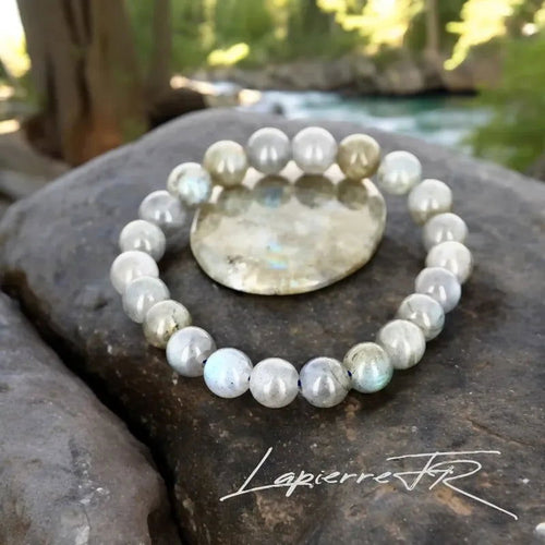 Bracelet Labradorite Homme et Femme, Perles 6 ou 8 mm (Protection)