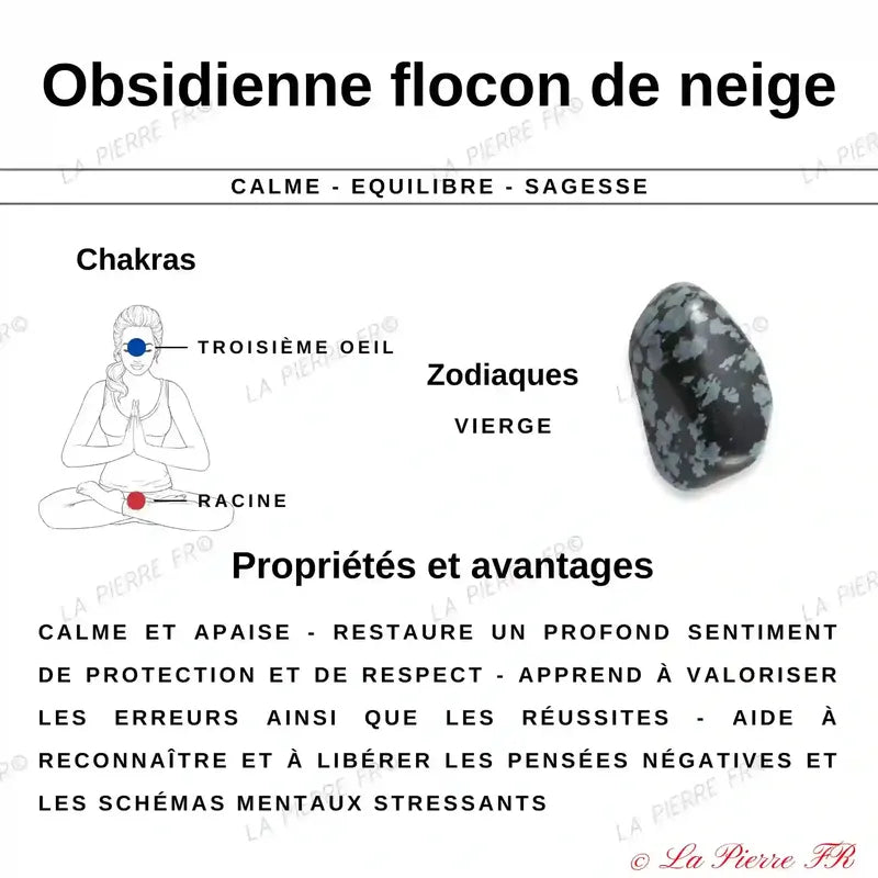 vertus du collier en perle d'obsidienne neige