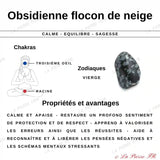 vertus du collier en perle d'obsidienne neige