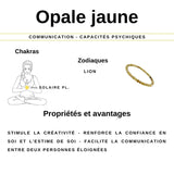 vertus du bracelet pierre naturelle Opale jaune - La Pierre FR