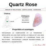 vertus du bracelet pierre naturelle Quartz Rose - La Pierre FR