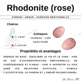 vertu du bracelet pierre naturelle Rhodonite 