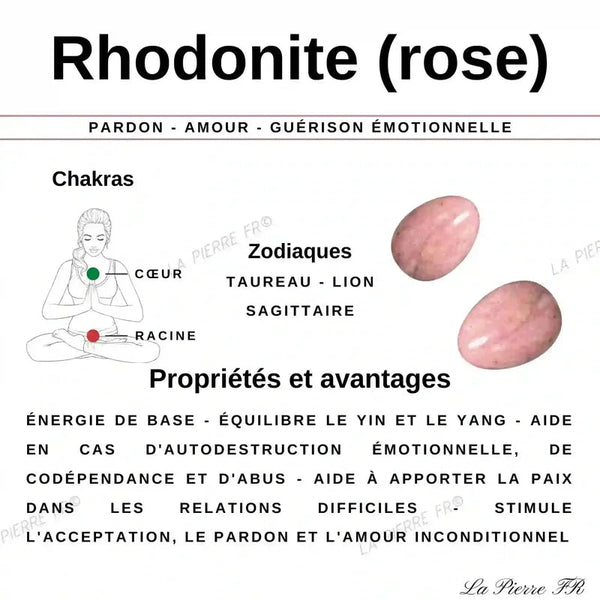 Vertus et propriétés de la Rhodonite en lithothérapie — pierre naturelle associée à la compassion, à la paix intérieure et à l’harmonie affective.