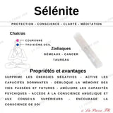 vertus du Bracelet pierre naturelle Sélénite 