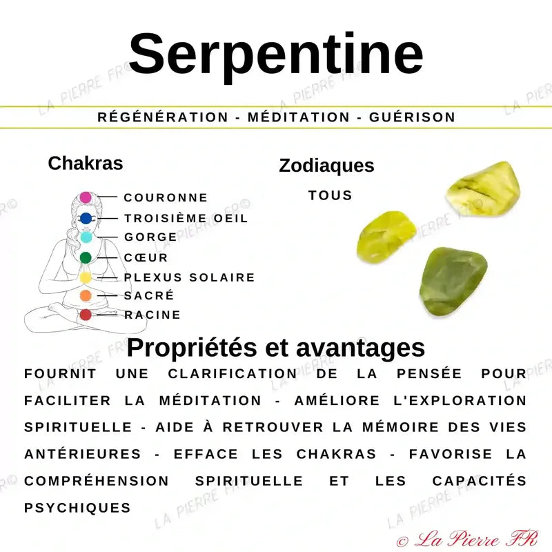 vertus du bracelet pierre naturelle Serpentine - La Pierre FR