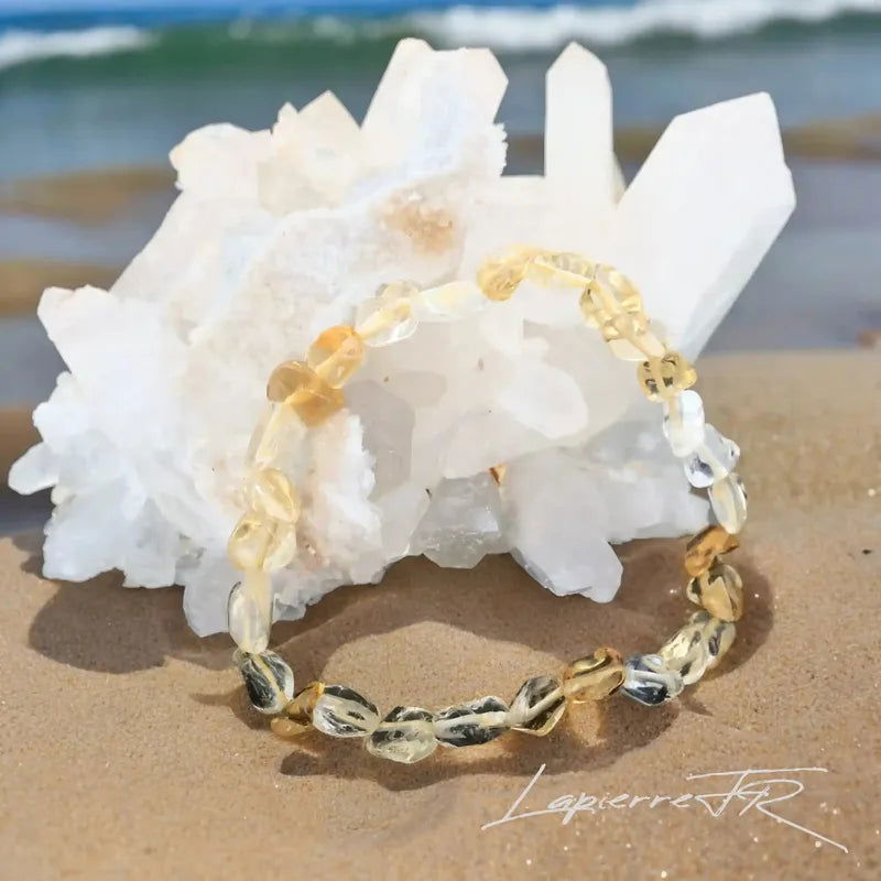 Bracelet pierre roulée en Citrine - La Pierre FR