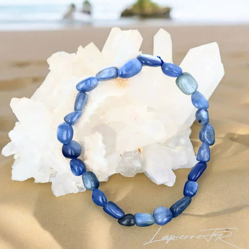 Bracelet Cyanite Bleue en pierre roulée