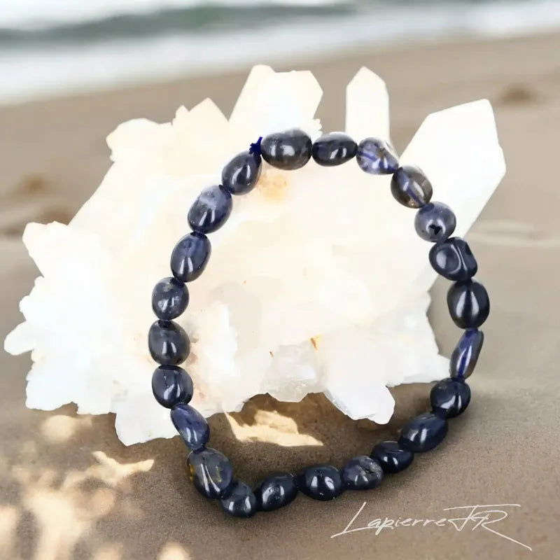 Bracelet Iolite en pierre roulée