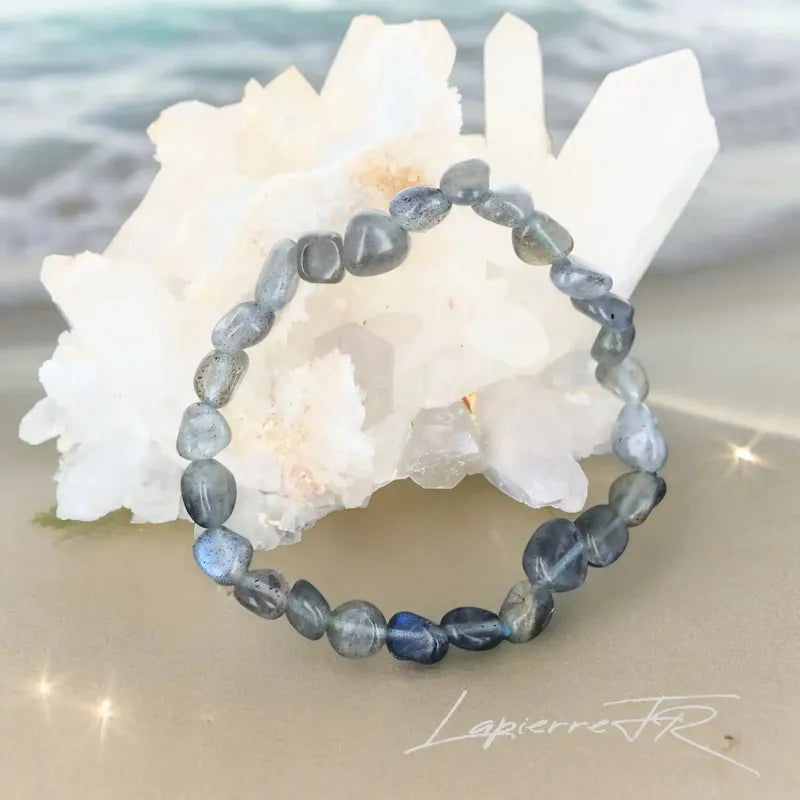 Bracelet pierre roulée en Labradorite - La Pierre FR