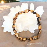 Bracelet pierre roulée en Œil de Tigre - La Pierre FR