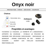 Bracelet pierre roulée en Onyx noir - La Pierre FR