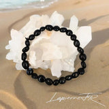 Bracelet pierre roulée en Onyx noir - La Pierre FR