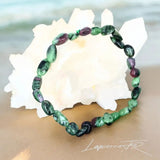 Bracelet pierre roulée en Rubis Zoïsite - La Pierre FR