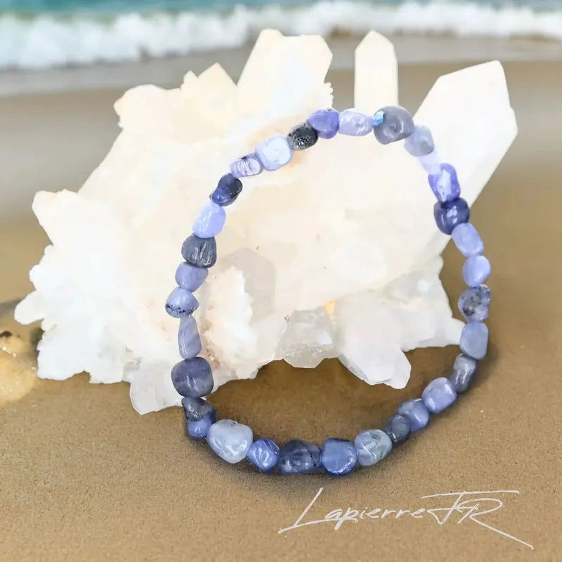 Bracelet Tanzanite en pierre roulée