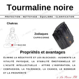 Bracelet pierre roulée en Tourmaline Noire - La Pierre FR