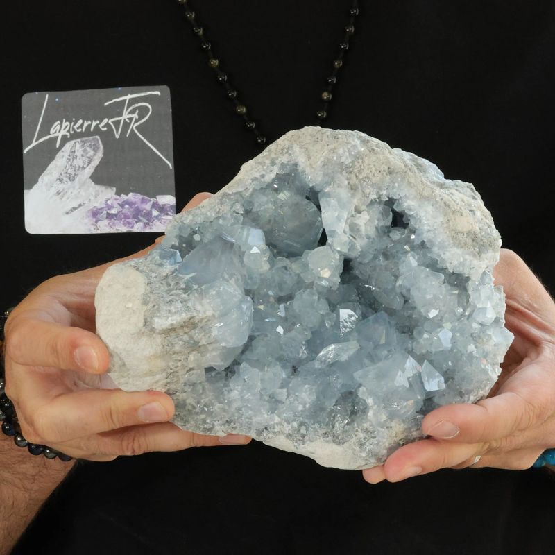 Géode de Célestine Bleue de 3,4 kg, Pièce Unique