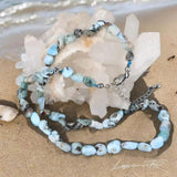 Collier Larimar AAA montée sur argent - Bulle de bijoux Collier Larimar AAA montée sur argent - Bulle de bijoux