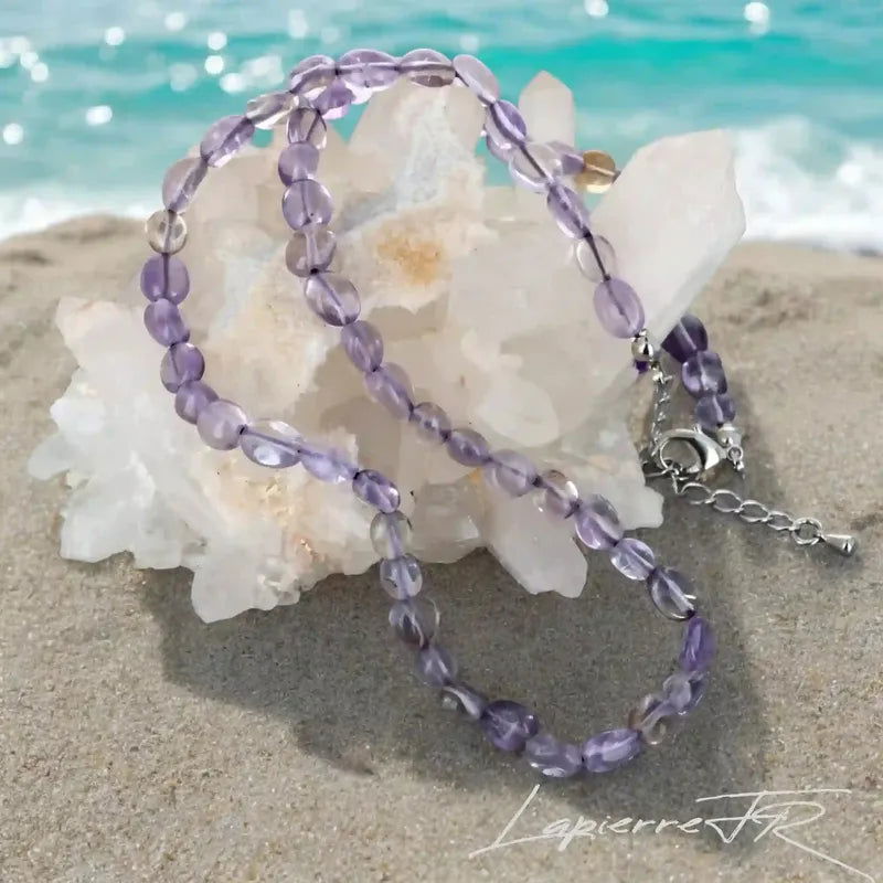 Collier pierres roulées Amétrine naturelle – Équilibre & Harmonie