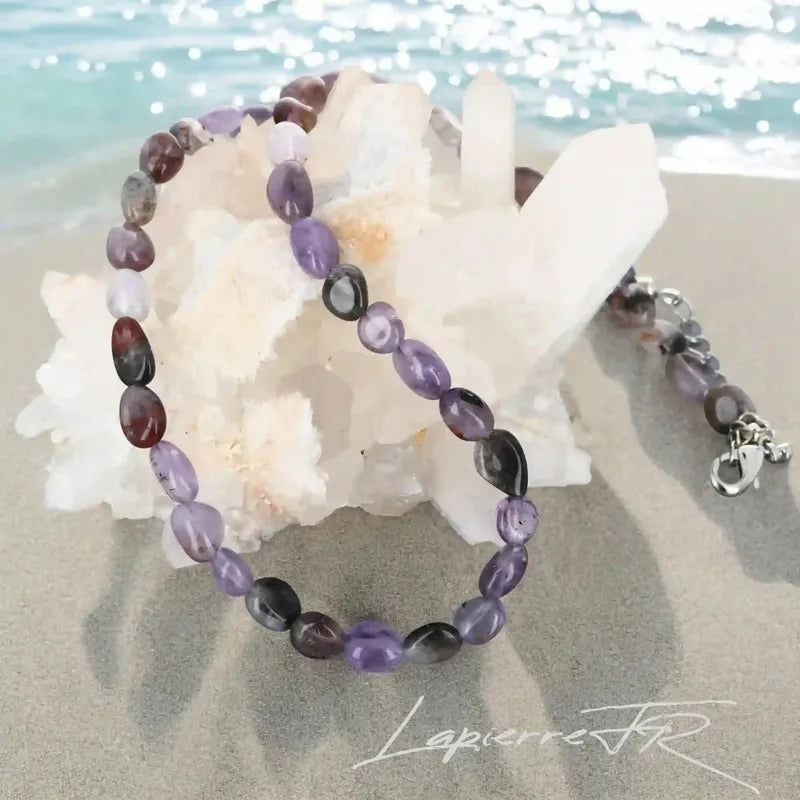 Collier pierres roulées Auralite 23 naturelle – Sagesse Spirituelle & Apaisement