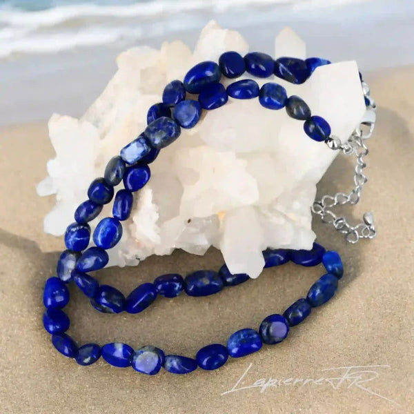 Collier pierres naturelles en Lapis Lazuli - La Pierre FR