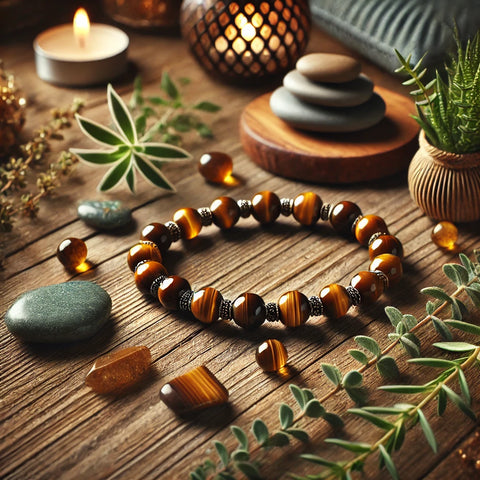 Bracelet et collier en Œil de Tigre pour une utilisation quotidienne